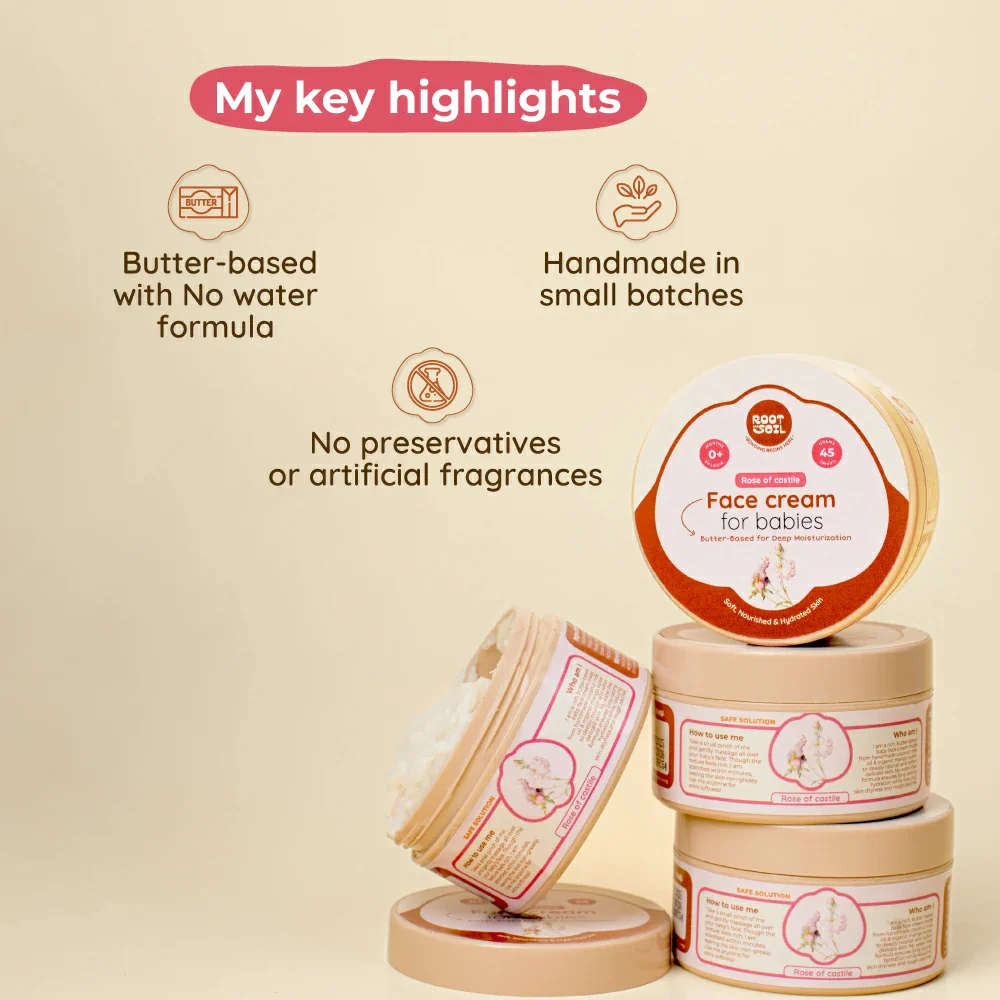 Rose of Castile Face Cream | Butter based for Deep Moisturization | 0+ m | 45 g - Image 4
