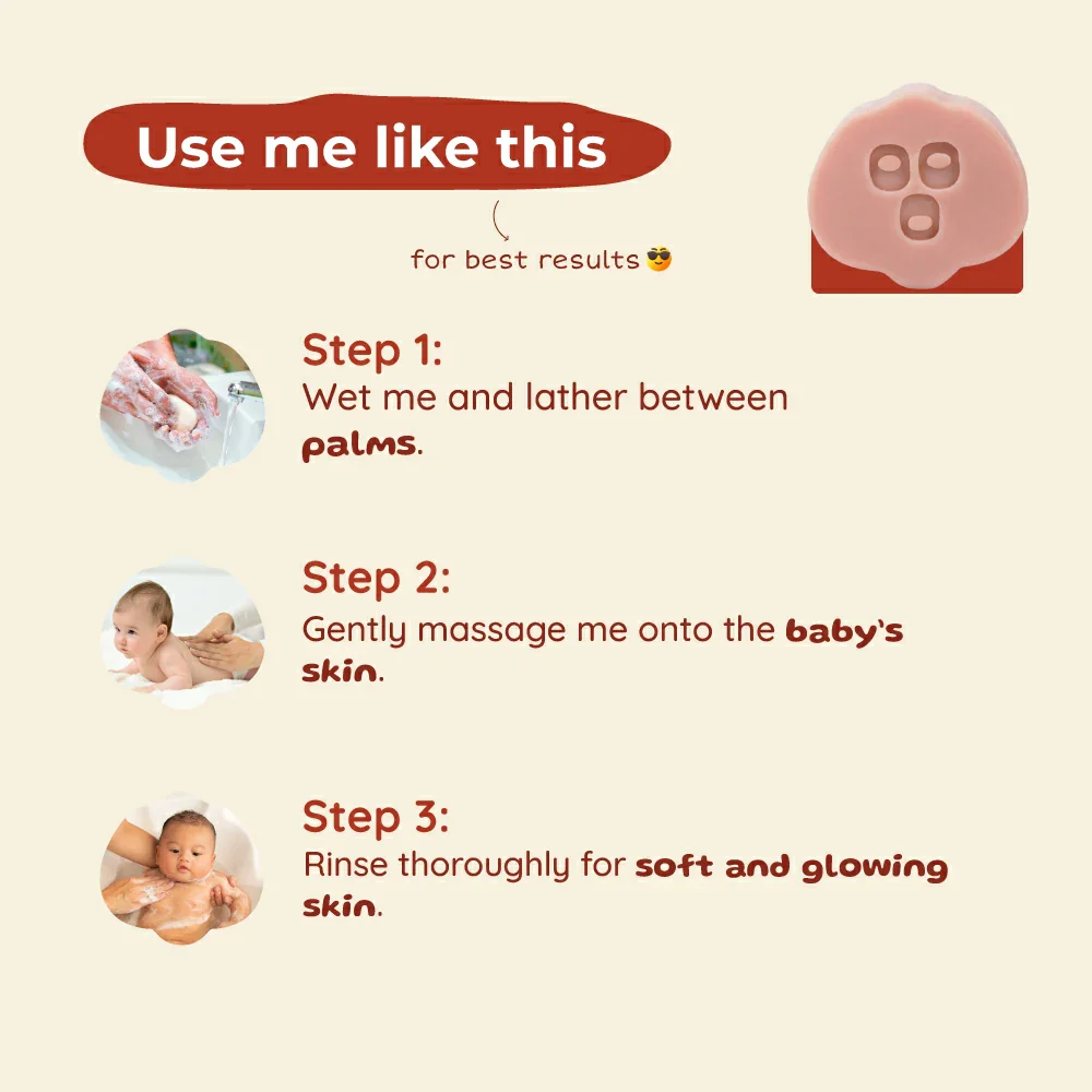 Kumkumadi Bathing Bar | Radiant & Glowing Baby Skin | 0+ M | 100 g - Image 6