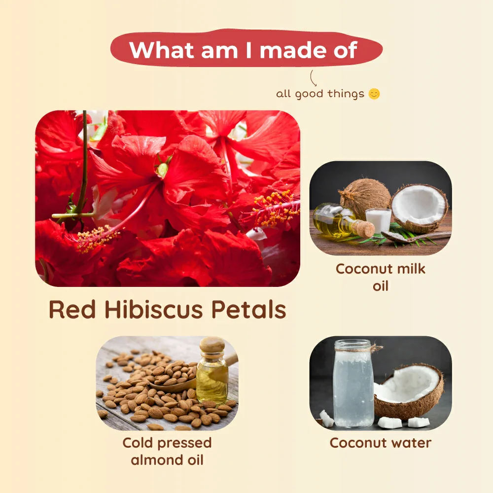 Red Hibiscus Shampoo Bar For Babies | Hair Strengthening & Growth | 100 g | 0+ M - Image 3