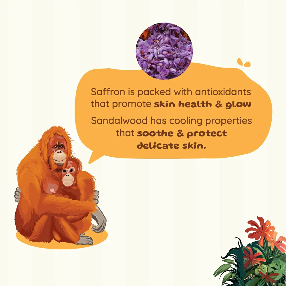 Saffron & Sandalwood Body Cream | Glowy & Healthy Baby Skin | 0 m - 8 y | 45 g - Image 5