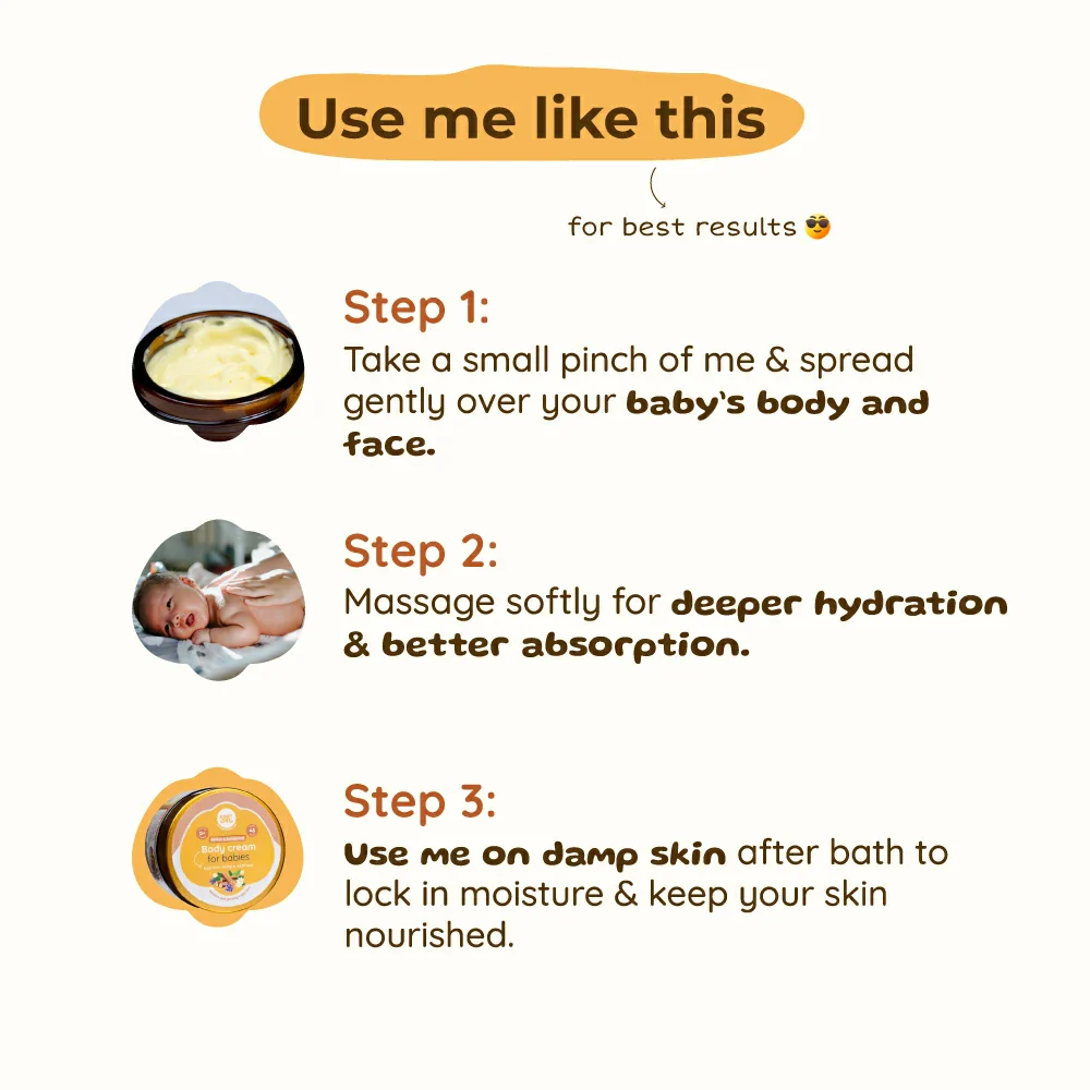 Saffron & Sandalwood Body Cream | Glowy & Healthy Baby Skin | 0 m - 8 y | 45 g - Image 6