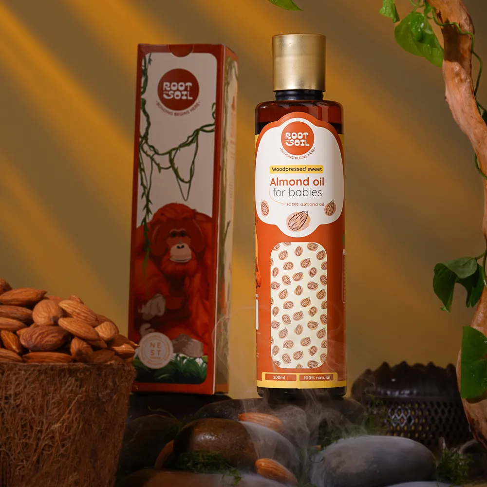 Wood-Pressed Sweet Almond Oil For Babies | Organic & 100% Pure | Healthy & Glowy Baby Skin  | 0+ m - Image 10
