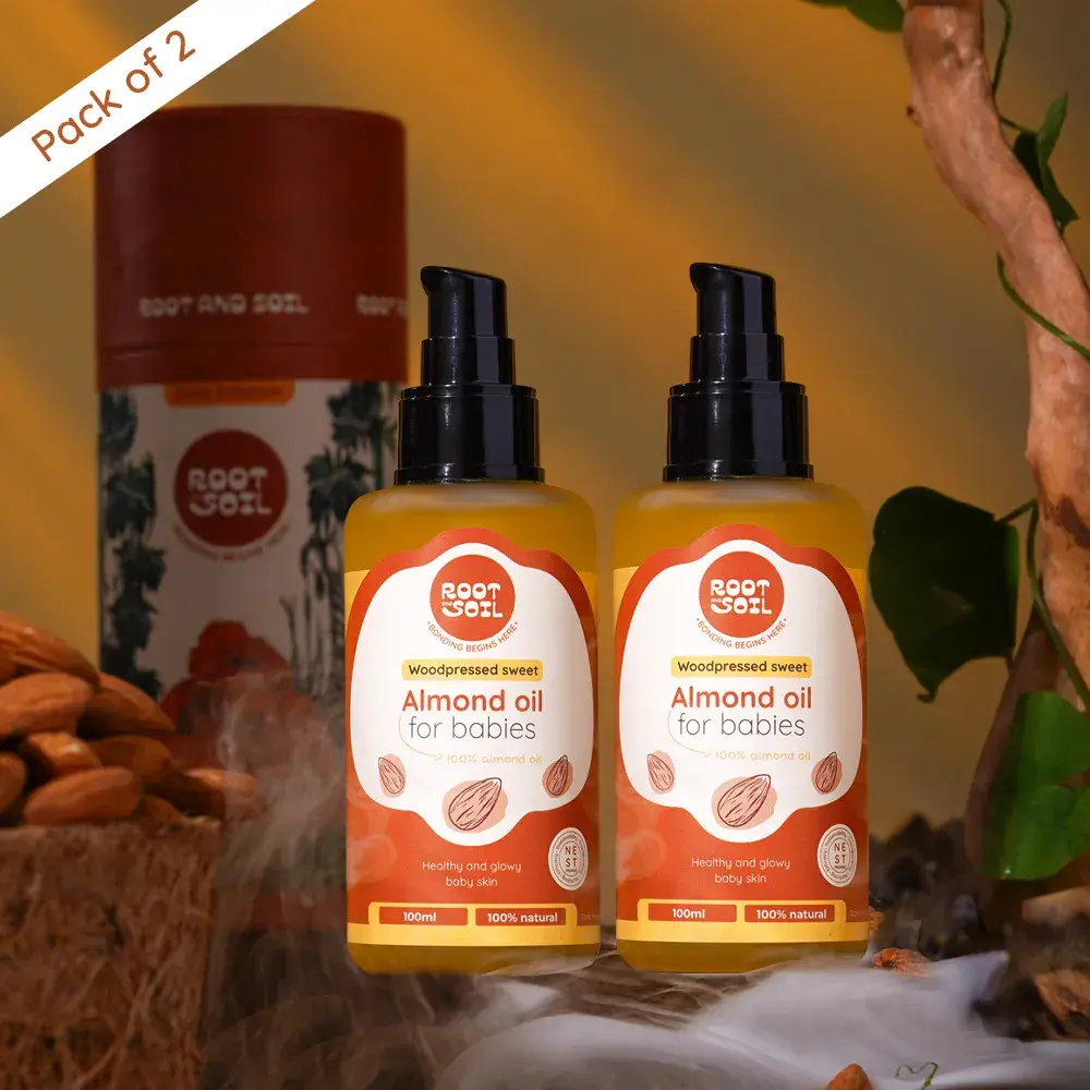 Wood-Pressed Sweet Almond Oil For Babies | Organic & 100% Pure | Healthy & Glowy Baby Skin  | 0+ m - Image 11